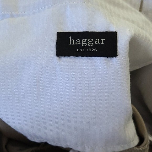 Haggar Classic Fit Comfort Waist Khaki Pants - Picture 12 of 12